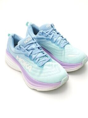 Hoka Bondi 8 Wide Running Shoes Women’s 10D Airy Blue Sunlit Ocean Athletic Gym
